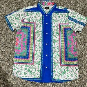 Men’s silk dress up shirt extra large fits like a large